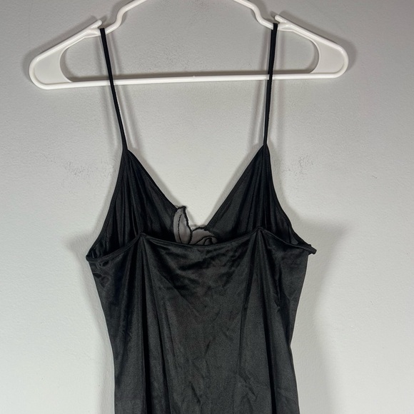 Vintage Mesh Floral Maxi Slip Nightgown with High Slit Small - Picture 4 of 7